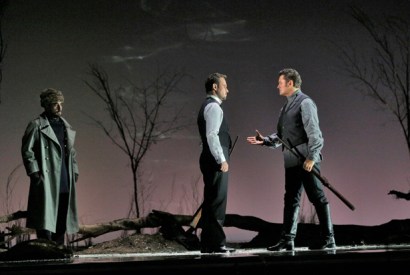 Fight to the death: Onegin (Mariusz Kwiecien) and Lenski (Piotr Beczala)