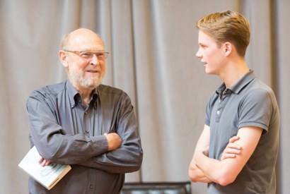 Julian Mitchell with Rob Callender rehearsing ‘Another Country’