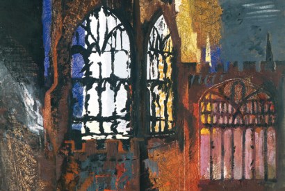‘Coventry Cathedral’, 1940, by John Piper