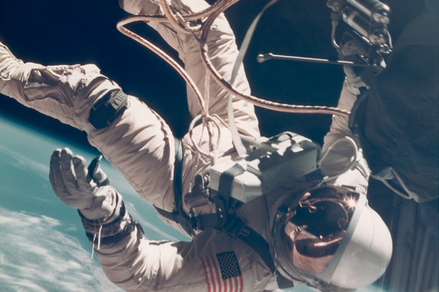 Space odyssey: Ed White walking in space over New Mexico, Gemini 4, June 1965 Image: James McDivitt