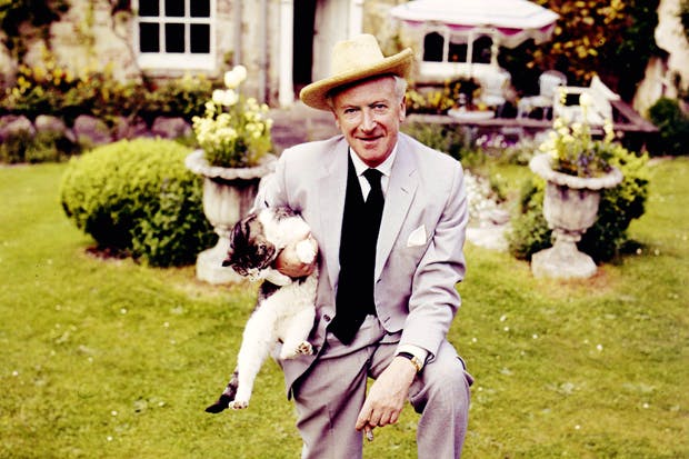 Cecil Beaton with Mickey the cat, Reddish house (self-portrait)
