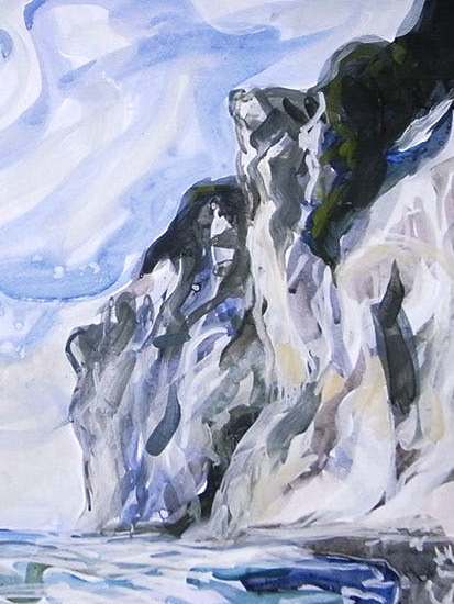 Møns Klint as painted by Claudia Massie