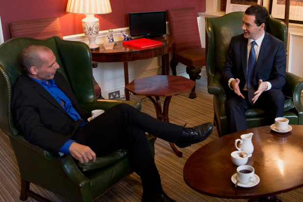George Osborne meets former Greek finance minister Yanis Varoufakis (Photo: Getty)