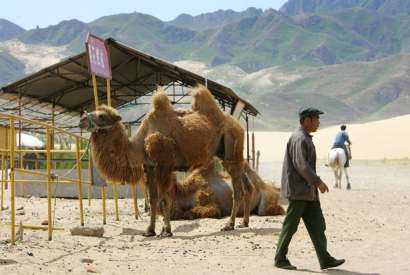 The edge of the Gobi desert, some 100km northwest of Beijing (Photo: Frederic J. Brown/AFP/Getty)