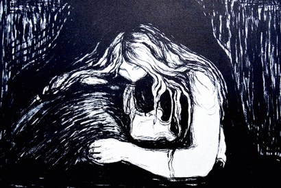 ‘Vampire’, woodcut by Edvard Munch (1902)