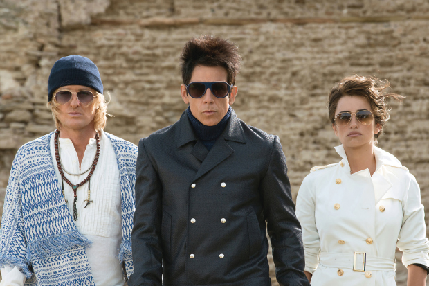 Owen Wilson as Hansel, Ben Stiller as Derek Zoolander and Penélope Cruz as Valentina Valencia