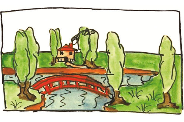 Above and below: From Robin Dalton’s My Relations: ‘My second cousin, Penelope Wood, is an artist, or at least hopes to be one. She is only 16, but she has done some beautiful little paintings. I have one hanging in my room now. It is a landscape and is one she did when only 12 years old’