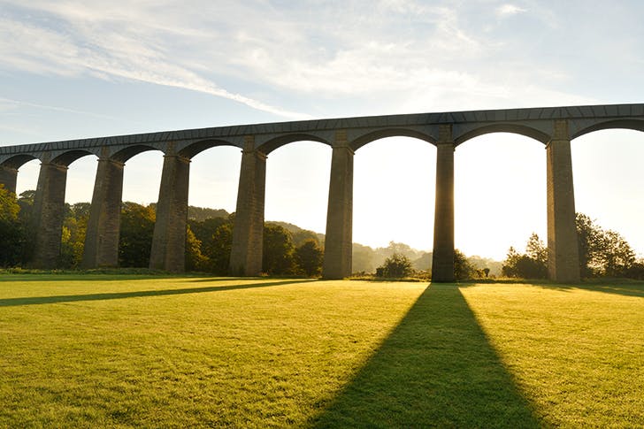 An elegant curiosity: Thomas Telford’s Pontycysyllte Aqueduct in north-east Wales, completed in 1805, is the longest and highest in Britain and a World Heritage Site