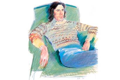 ‘Ossie Wearing a Fairisle Sweater’, 1970, by David Hockney