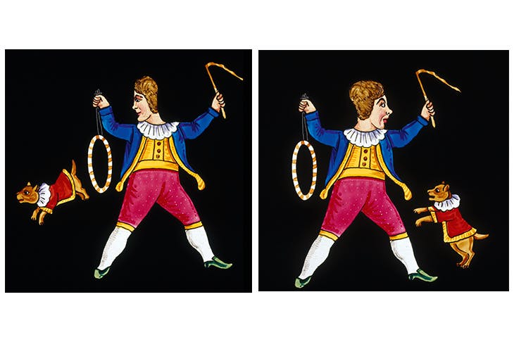 Magic lantern slides from the mid-19th century