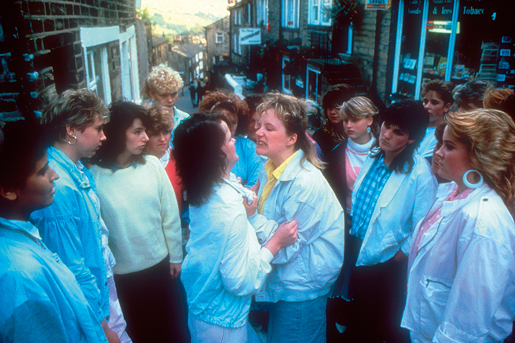 Sweet and sour: Michelle Holmes (Sue, centre) and Siobhan Finneran (Rita, centre right) in ‘Rita, Sue and Bob Too’