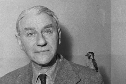 Maxwell Knight with his favourite pet, Goo the cuckoo