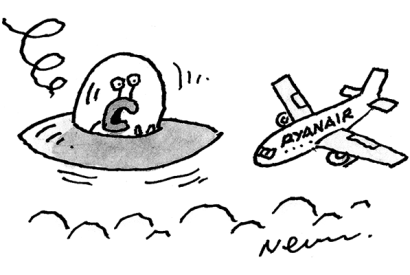 ‘Good heavens, a flying Ryanair jet!’