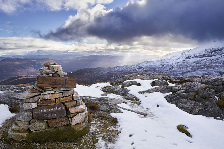 Cairn on Beinn Eighe in the Highlands