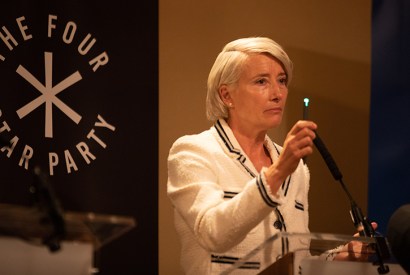 Emma Thompson as Vivienne Rook in Russell T. Davies’s Years and Years. Credit: BBC/Red Productions/Guy Farrow